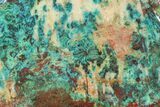Chrysocolla & Malachite Slab From Arizona - Clear Coated #119748-1